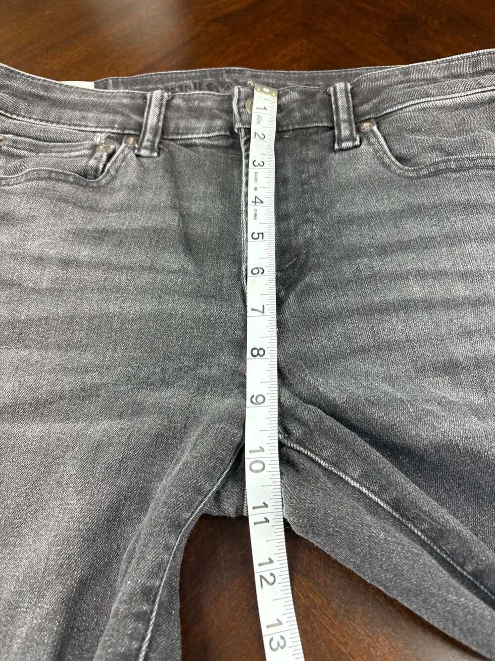 American Eagle Next Level Flex Men Jeans 30x30 Gray Black Slim Straight Stretch - Picture 4 of 8